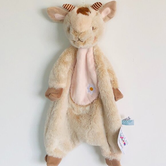 New w/Tag Douglas Baby Sshlumpies Tan Goat  Security Blanket Lovey - Picture 1 of 10